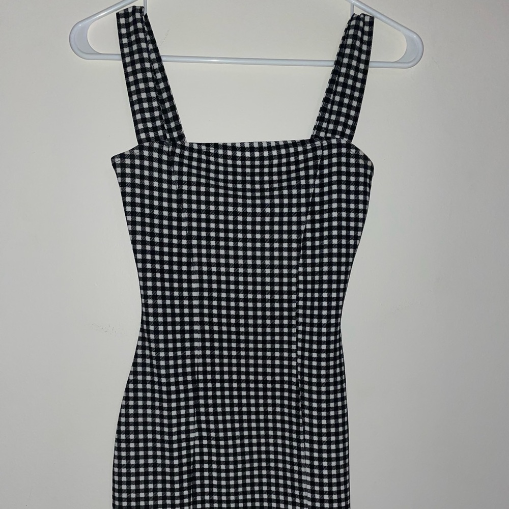 Checkered mini dress